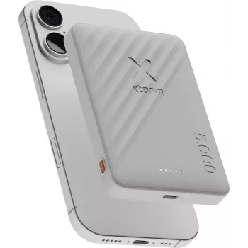 Xtorm Go2 Batería externa inalámbrica magnética 5000mAh 15W Qi 18W USB-C Ice White XG2WPE057