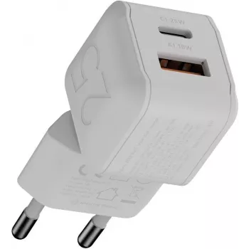 Xtorm NextGen GaN3 Ultra 25W Cargador de pared USB-C y USB-A – blanco XECNG250
