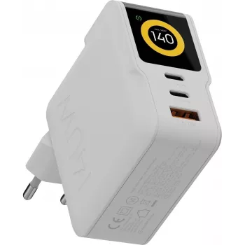 Cargador de viaje Xtorm NextGen GaN3 Ultra 140W PD 2x USB-C 1x USB-A blanco XECNG1400