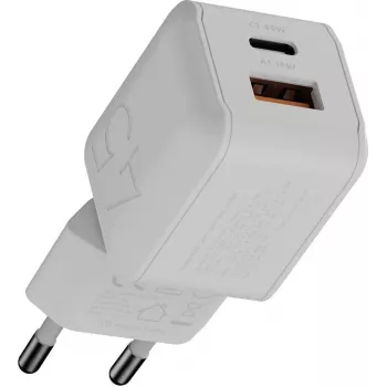 Xtorm NextGen GaN3 Ultra cargador de pared 45W PD USB-C USB-A blanco XECNG450