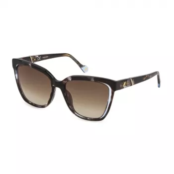 Yalea Gafas de sol mujer SYA028N5503KA montura de acetato Havana lentes marrones degradadas 55/17/140 mm