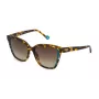 YALEA Gafas de sol de mujer SYA028N550743 Havana montura cuadrada de acetato lente degradada marrón UV400