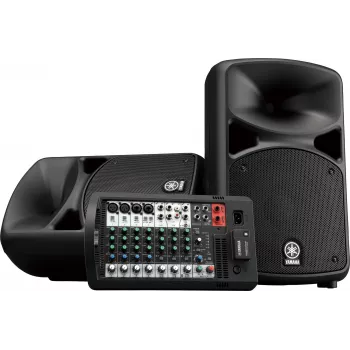 Yamaha STAGEPAS 600BT Sistema PA portátil con mezclador de 8 canales y dos altavoces de 10 pulgadas