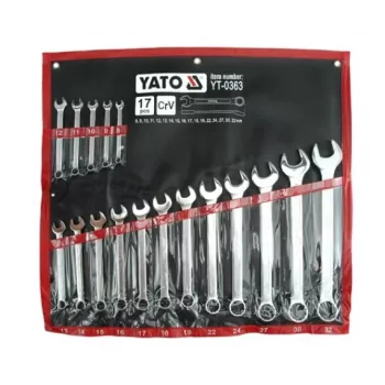 YATO juego de llaves combinadas satinadas 17 uds. 8-32mm con estuche YT-0363