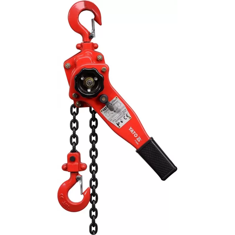 Yato YT-58962 polipasto de cadena manual 750 kg 1,5 m de elevación rojo