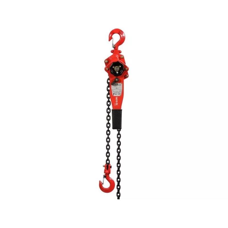 Yato YT-58962 polipasto de cadena manual 750 kg 1,5 m de elevación rojo