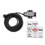 Alargador Yato YT-81162 20 m 3 tomas interior/exterior negro