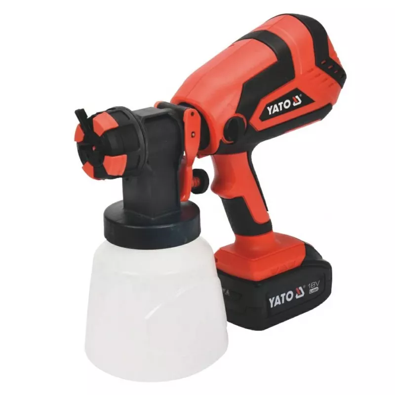 Yato YT-82765 Pistola pulverizadora de pintura neumática HVLP, vaso de gravedad, vaso de aluminio 1 L, boquilla 1,5 mm