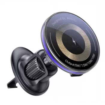 YESIDO Soporte de Carga Inalámbrica Magnética MagSafe para Coche con Salida de Aire 15W Negro