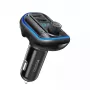 YESIDO Y44 Reproductor MP3 Cargador de coche Bluetooth, 2 USB, negro