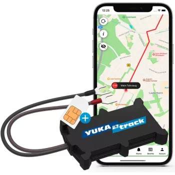 YUKAtrack easyWire 4G AIO Rastreador GPS para coche con SIM y datos ilimitados