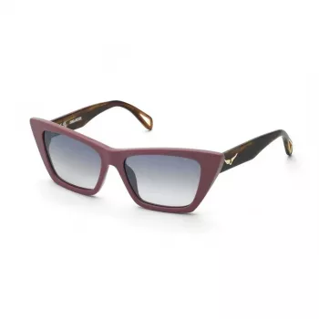 ZADIG & VOLTAIRE GAFAS DE SOL SZV419-55816X mujer montura de acetato lentes grises espejadas 55/16/140 mm