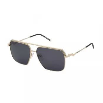 ZADIG & VOLTAIRE SZV413-580300 Gafas de sol de hombre negras montura de acetato lentes grises 58mm