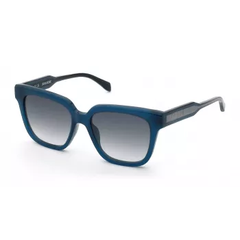 ZADIG & VOLTAIRE SZV452-530D99 Gafas de sol para mujer - Montura de acetato Havana, lentes marrones degradadas, protección UV400