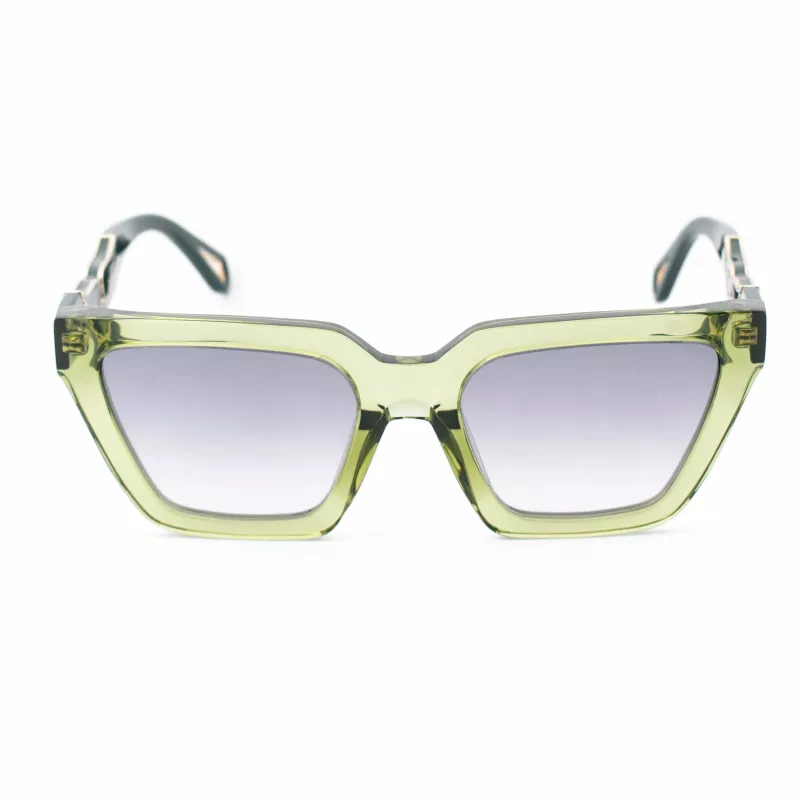 Gafas de sol para mujer ZADIG & VOLTAIRE SZV418-53M40X Havana acetato montura angular lentes marrones 53/19/140 mm