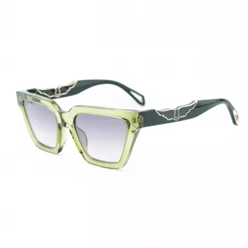 Gafas de sol para mujer ZADIG & VOLTAIRE SZV418-53M40X Havana acetato montura angular lentes marrones 53/19/140 mm