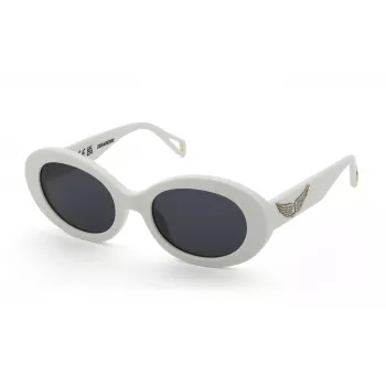 Gafas de sol para mujer ZADIG & VOLTAIRE SZV460S5303GF - Montura de acetato negra, lentes degradadas grises, 53 mm