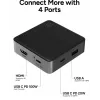 ZAGG Hub de 4 puertos Negro/Gris