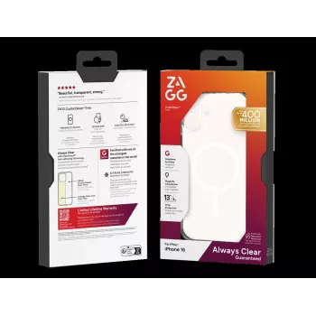 ZAGG Pack de protección para iPhone 16: funda con MagSafe y protector de pantalla