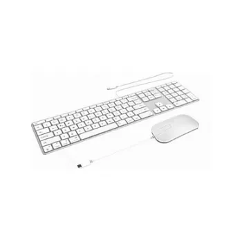 ZAGG Teclado y ratón USB-C con cable para dispositivos Apple - plateado (distribución suiza)