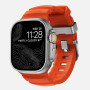 NOMAD Rocky Point Band - Correa para Apple Watch 46mm/49mm con FKM y titanio (Magma, herrajes naturales)