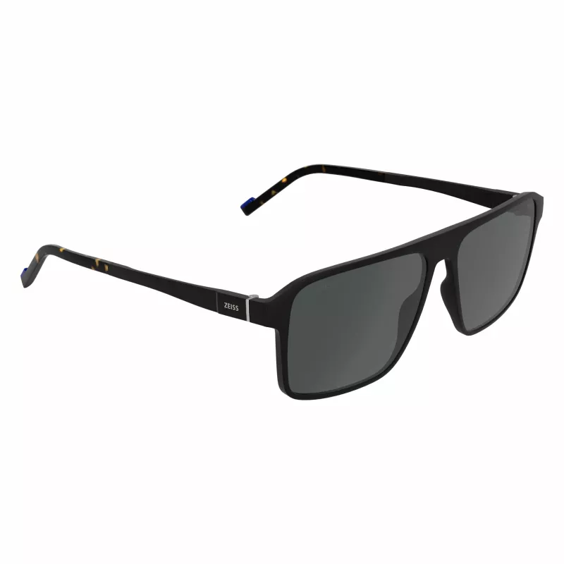 Gafas de sol ZEISS MAN ZS25564S-2 rectangulares montura negra lentes grises 57mm