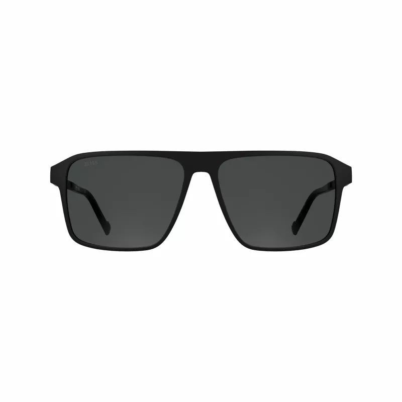 Gafas de sol ZEISS MAN ZS25564S-2 rectangulares montura negra lentes grises 57mm