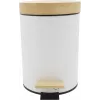 Zeller papelera de pedal para cosméticos 3,0 L bambú, blanca (18908)