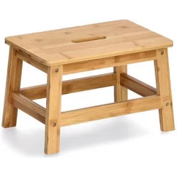 Zeller Present Taburete plegable antracita - asiento rígido - madera - 4 patas 13037