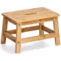 Zeller Present Taburete plegable antracita - asiento rígido - madera - 4 patas 13037