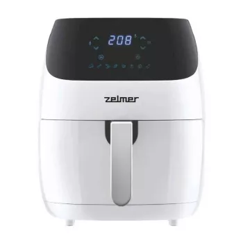 Zelmer ZAF5501W freidora de aire sin aceite, 5L, 1500W, panel táctil digital, blanca