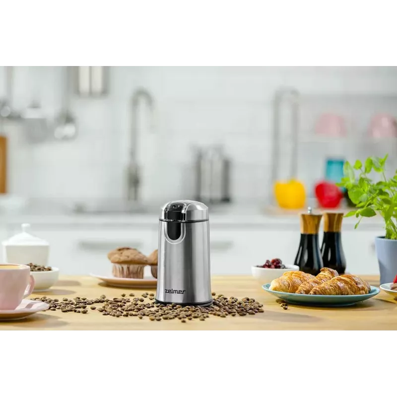 Zelmer ZCG7425 Molinillo de café, 150 W molinillo de cuchillas, capacidad 50 g, negro