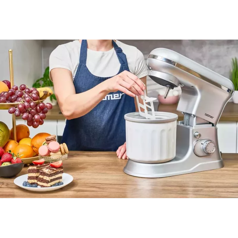 Zelmer ZKR1360 batidora de pie, 1200 W, cuencos de 4,5 l y 5 l, mezcla planetaria, SMART MIX