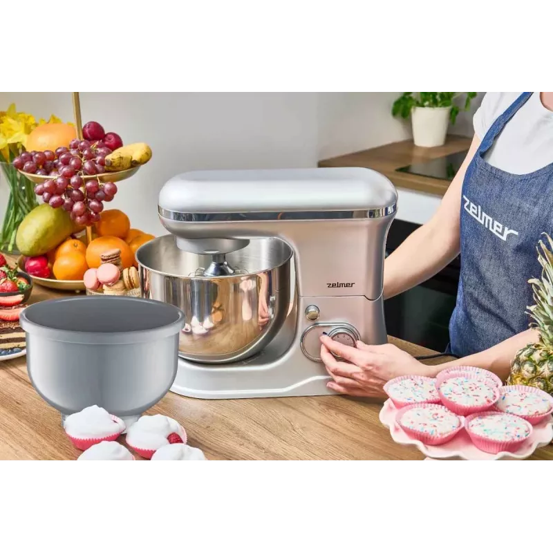 Zelmer ZKR1360 batidora de pie, 1200 W, cuencos de 4,5 l y 5 l, mezcla planetaria, SMART MIX