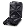 Zelmer ZSM7410 1200W sandwichera para 4 sándwiches, placas antiadherentes, acero inoxidable/negro