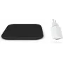 Zens cargador inalámbrico individual Combi Pack USB - base de carga rápida de 10W certificada Qi con fuente de alimentación de 12W, negro