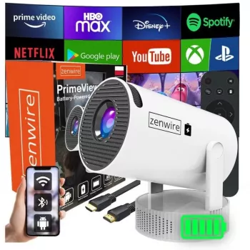 Mini proyector ZENWIRE K400 Android WiFi Full HD Bluetooth con batería