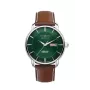 Zeppelin Atlantic 84664 Reloj automático, 40 mm, esfera negra, correa de piel marrón