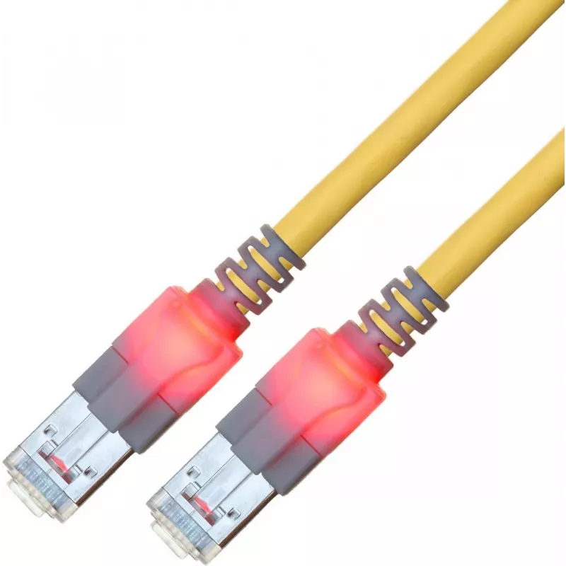 ZVK GmbH EasyLan DualBoot LED Cable de red CAT 6 SFTP conector RJ-45 a conector RJ-45 50cm amarillo CS1OYCDCD0005