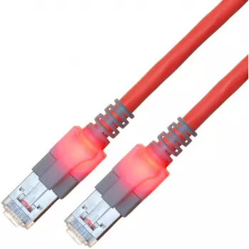 ZVK GmbH EasyLan DualBoot LED cable de parcheo CAT 6 SFTP, conector macho RJ-45 a conector macho RJ-45, 7 m, rojo CS1ORCDCD0070