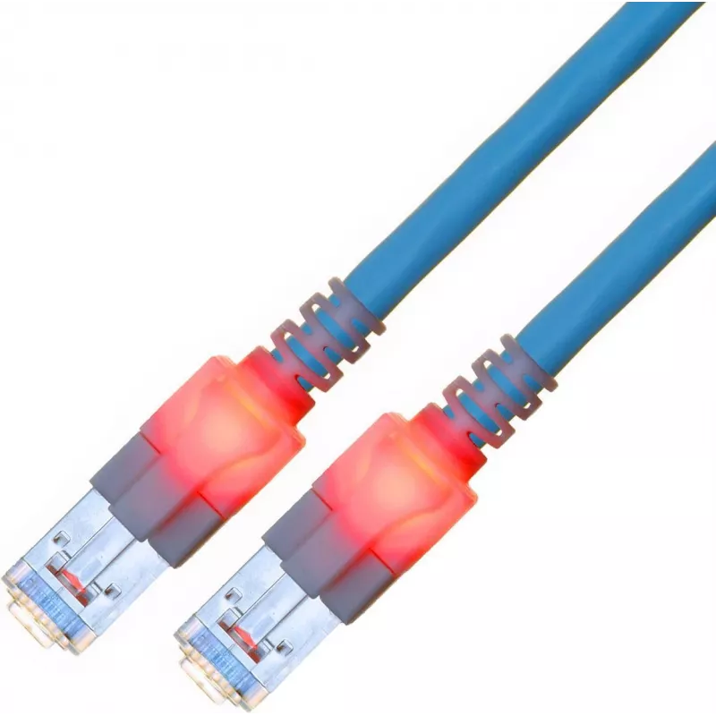 ZVK GmbH EasyLan DualBoot LED cable de parcheo conector macho RJ-45 a conector macho RJ-45 50 cm SFTP CAT 6 azul CS1OBCDCD0005