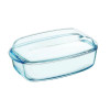 PYREX Essentials recipiente de vidrio rectangular con tapa 6,5L 36x22x15cm