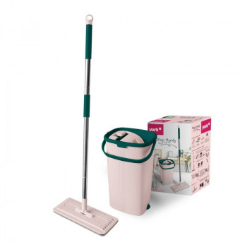 YORK HANDY Set de limpieza de suelos con cubo de 12L y escurridor