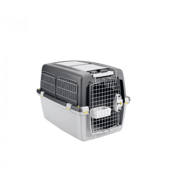 STEFANPLAST Transportín Gulliver 4 Plus para perros y gatos, 71 x 51 x 50 cm, gris oscuro/gris claro