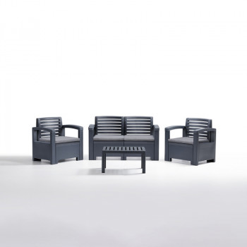 BICA Conjunto de muebles de jardín Nevada 2 grafito