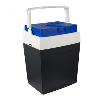 GIOSTYLE Brio 30 nevera eléctrica 12/230V 30L nevera termoeléctrica gris oscuro con detalles rojo/azul