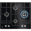 Electrolux KGG6456K placa de gas integrable 60 cm con 4 quemadores, cristal negro