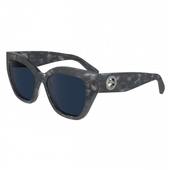 Longchamp LO741S-406 gafas de sol mujer, montura havana, lente degradada marrón, 55mm