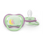 Philips AVENT Ultra Air chupete nocturno 6-18 meses, pack de 2, brillan en la oscuridad