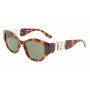 Karl Lagerfeld gafas de sol de mujer KL6086SH-240 cuadradas, montura havana, lentes degradadas marrones, 54mm